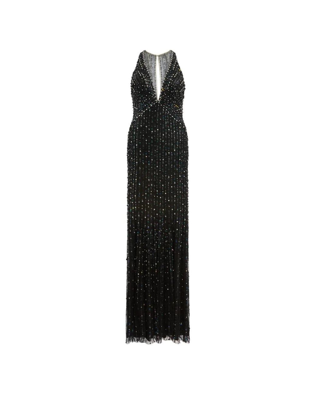 Jenny Packham Black Atlas Dress
