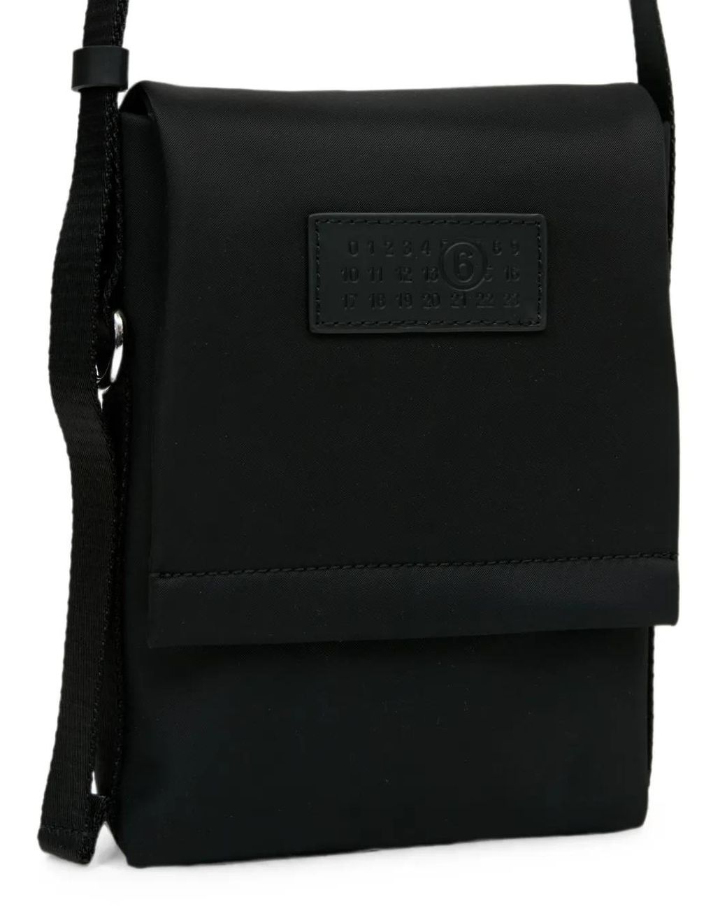 MM6 by Maison Margiela White Tracollina Numeric Logo-Patch Shoulder Bag