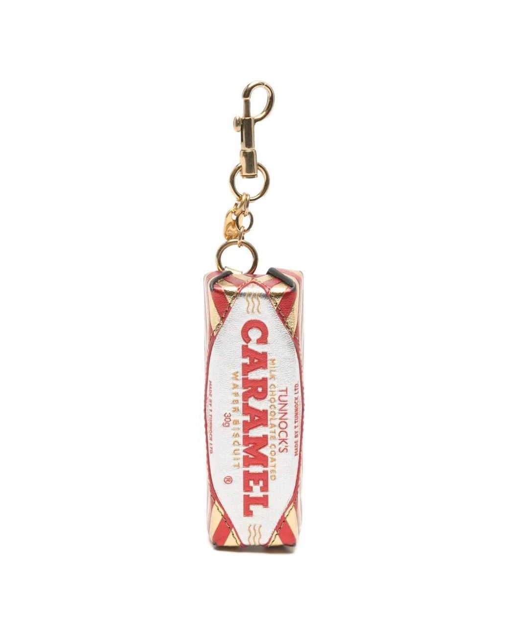 Anya Hindmarch White Tunnock's Caramel Biscuit Magnetic-Fastening Keyring