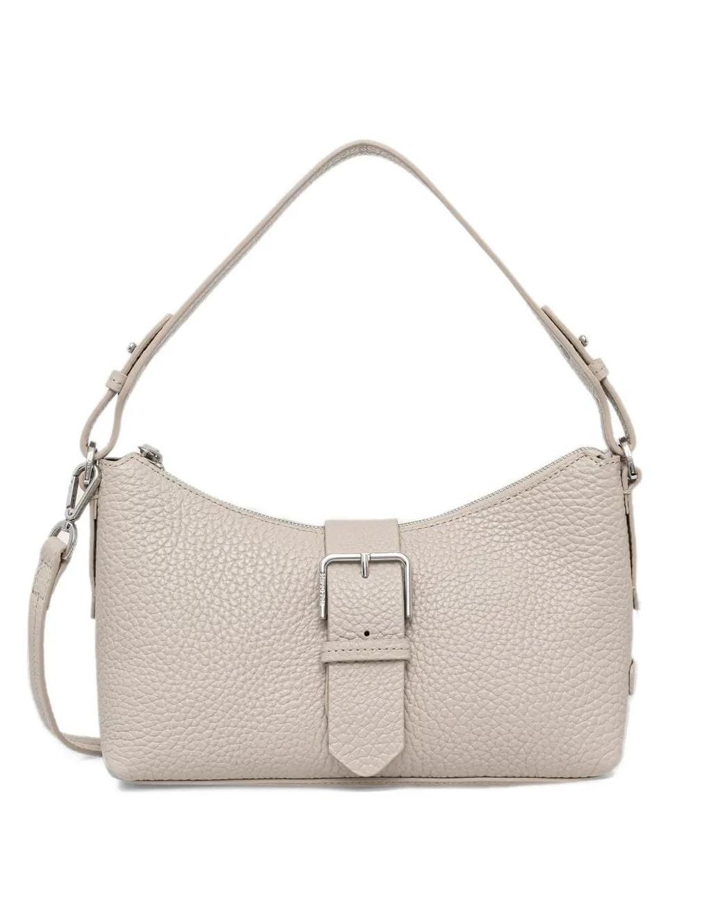 Marc O' Polo Natural Binna Buckle-Detail Pebbled Shoulder Bag
