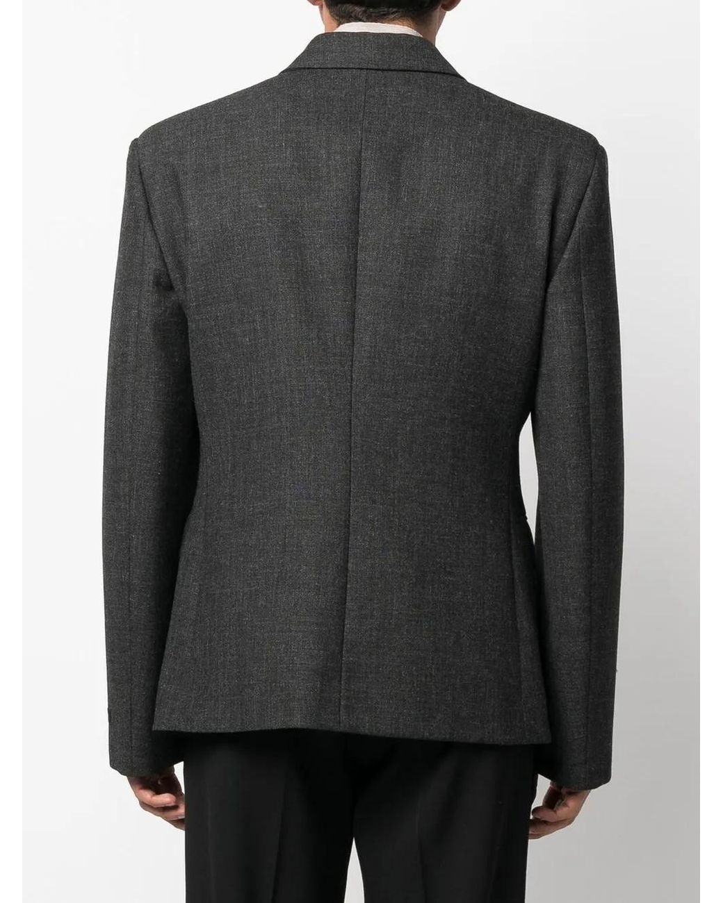 Prada Black Double-Breasted Tailored Blazer for men