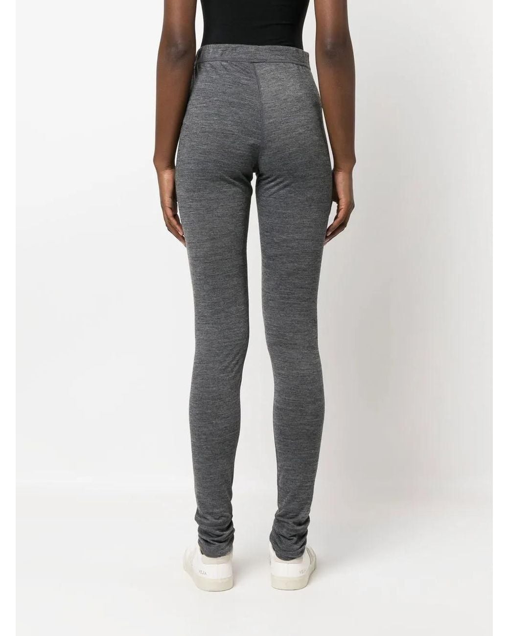 Jil Sander Gray Melange Effect Leggings