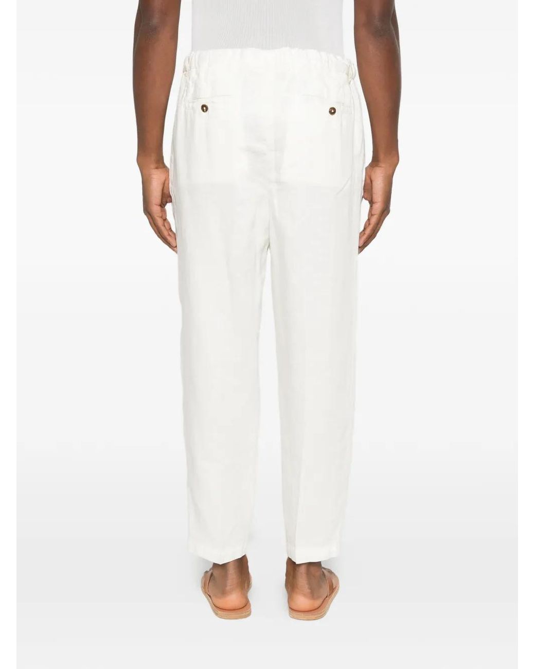 Briglia 1949 White Drawstring Trousers for men