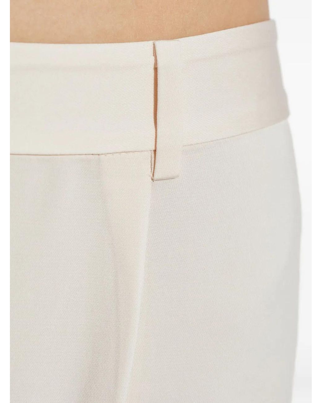 IRO White Satin-Finish Trousers