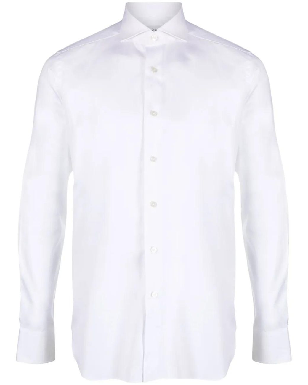Xacus White Spread-Collar Cotton Shirt for men
