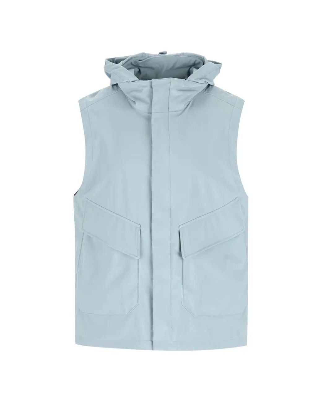 C P Company Blue C.P. Shell-R Goggle Gilet for men