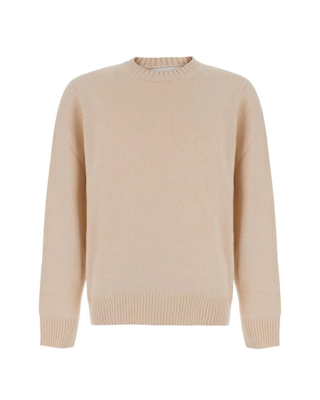 Jersey De Cachemira Con Cuello Redondo Soft Goat de hombre de color White