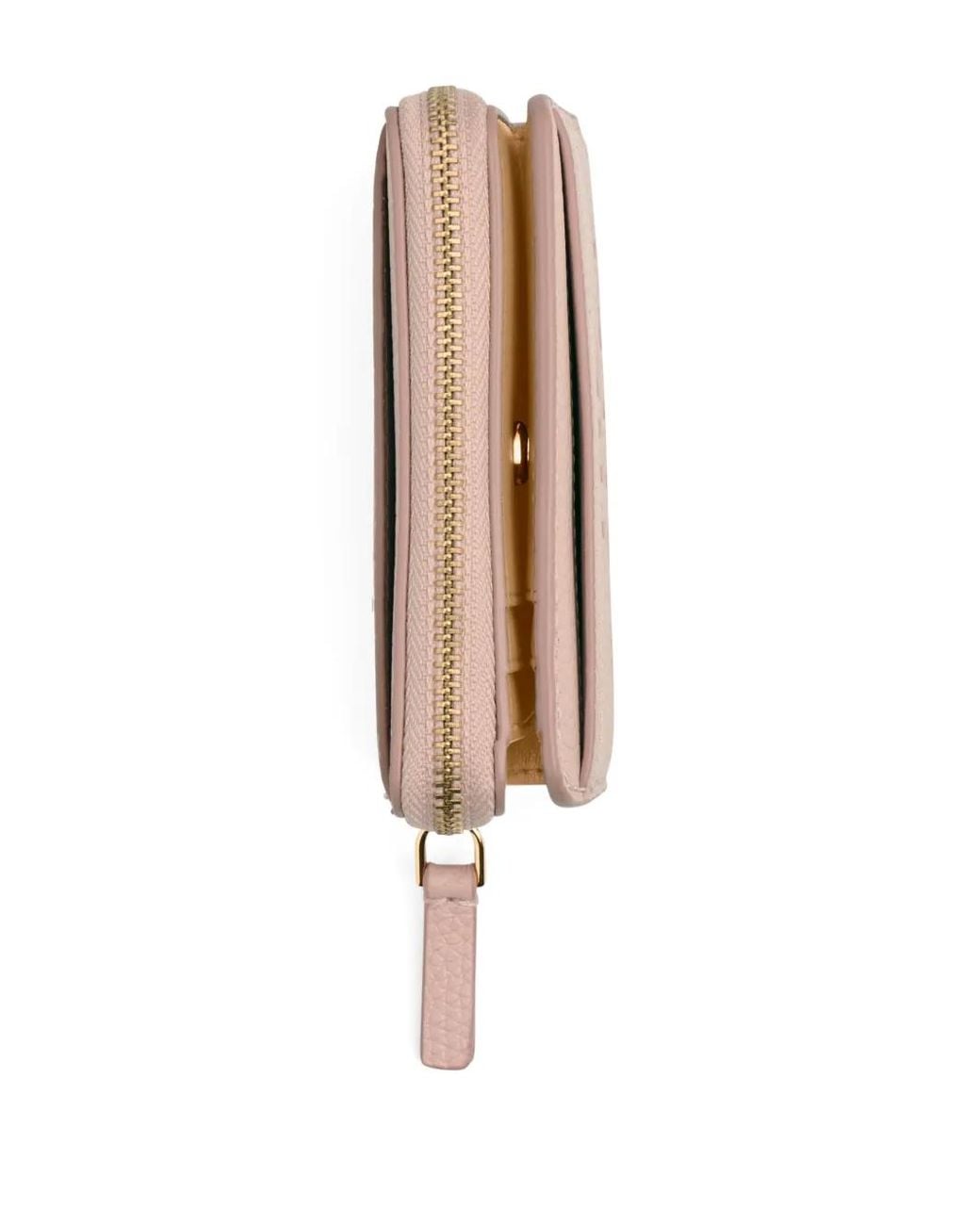 Marc Jacobs Pink The Leather Mini Compact Wallet