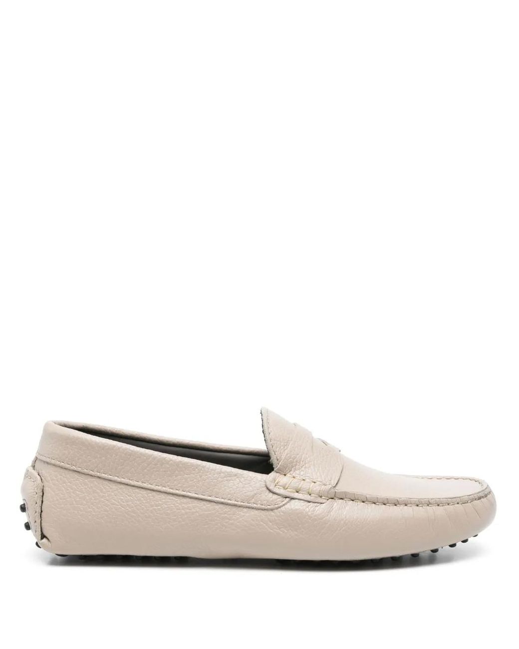Corneliani White Leather Loafers for men