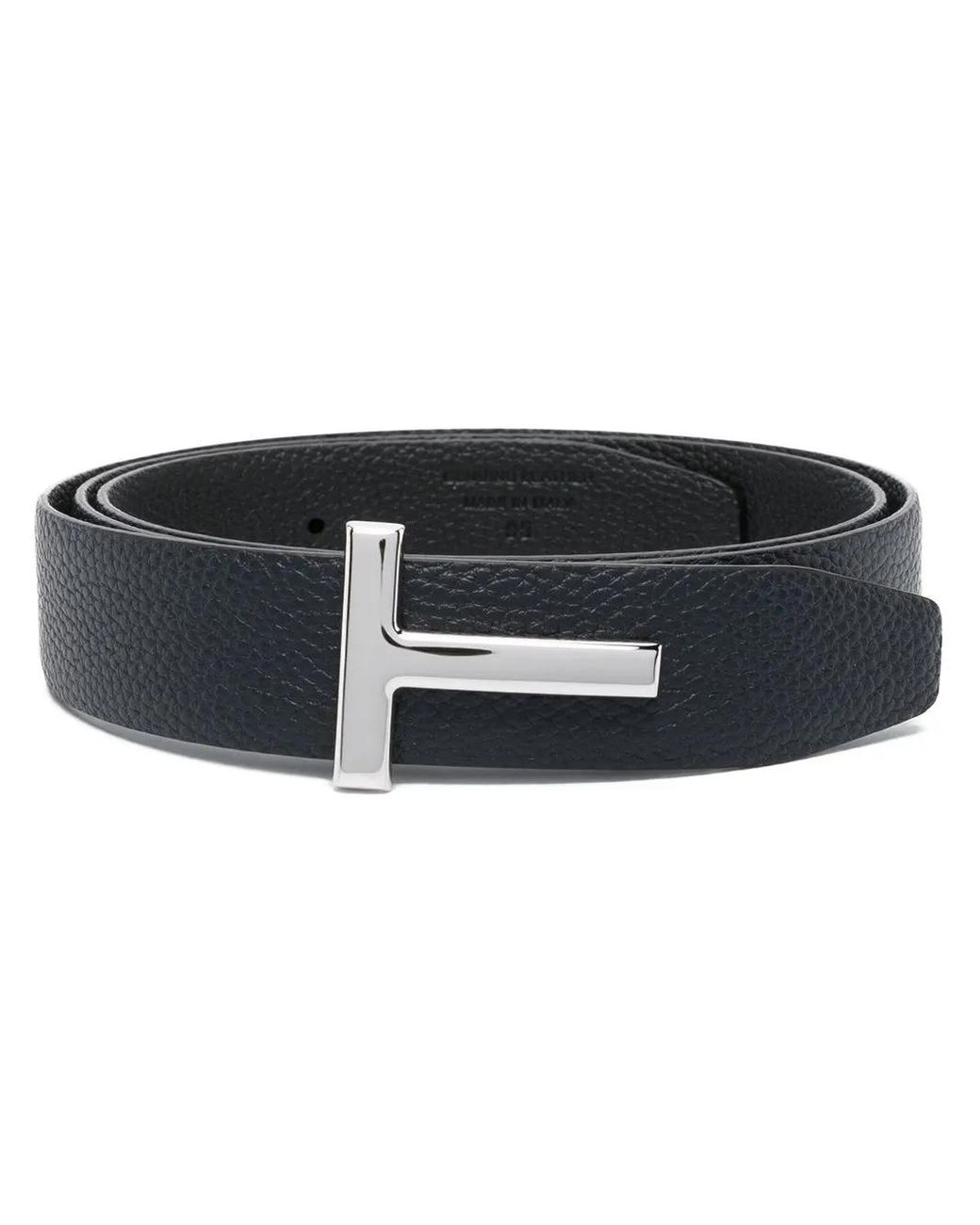 Tom Ford Black Logo Reversible Belt for men