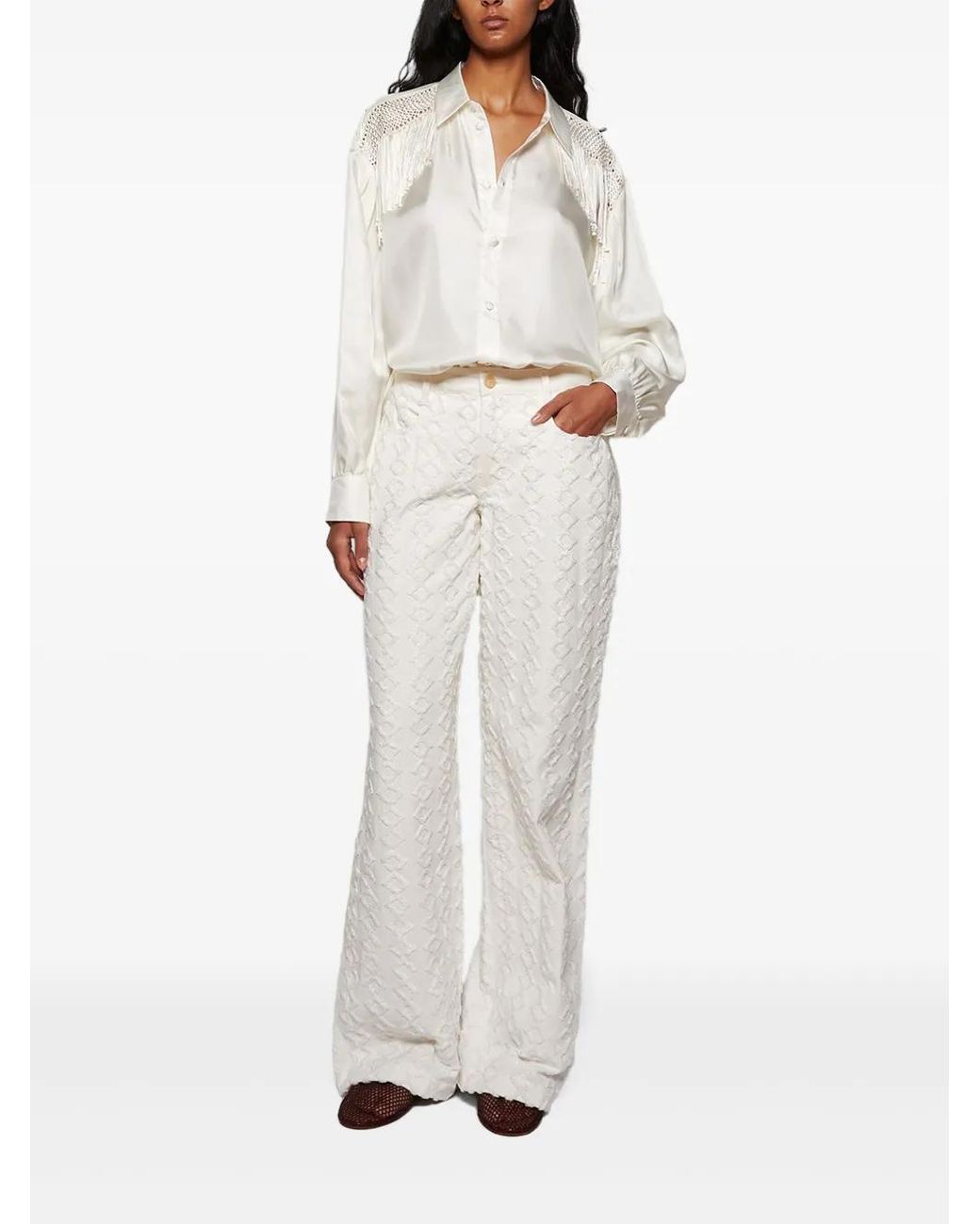 DIOTIMA White Stulla Textured Jeans