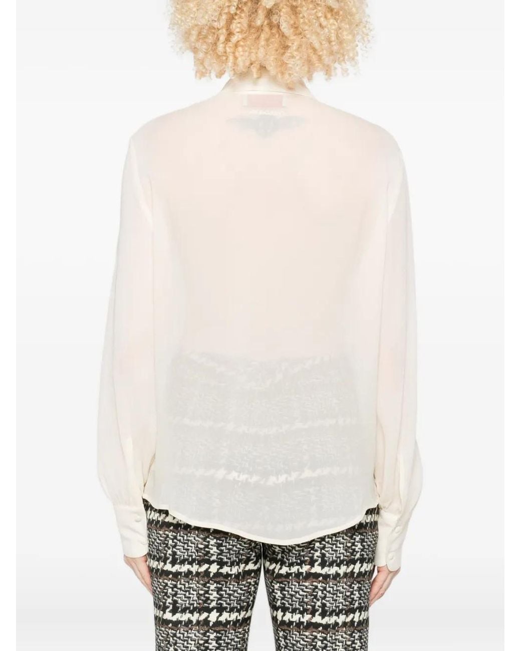 ERMANNO FIRENZE White Embroidered-Collar Shirt