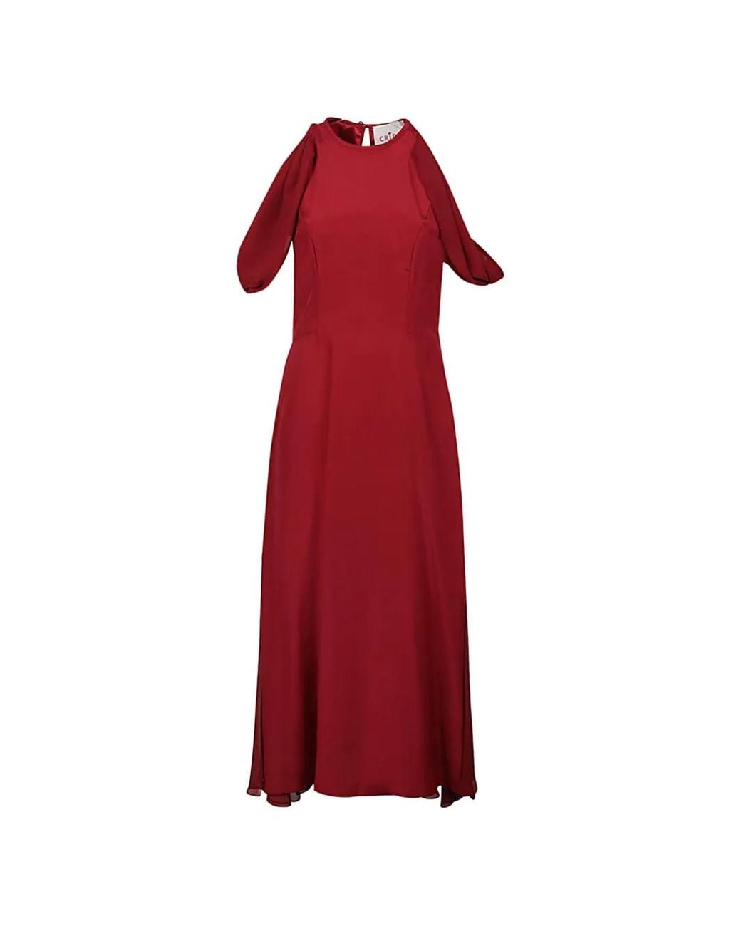 CRI.DA Red Silk Midi Dress