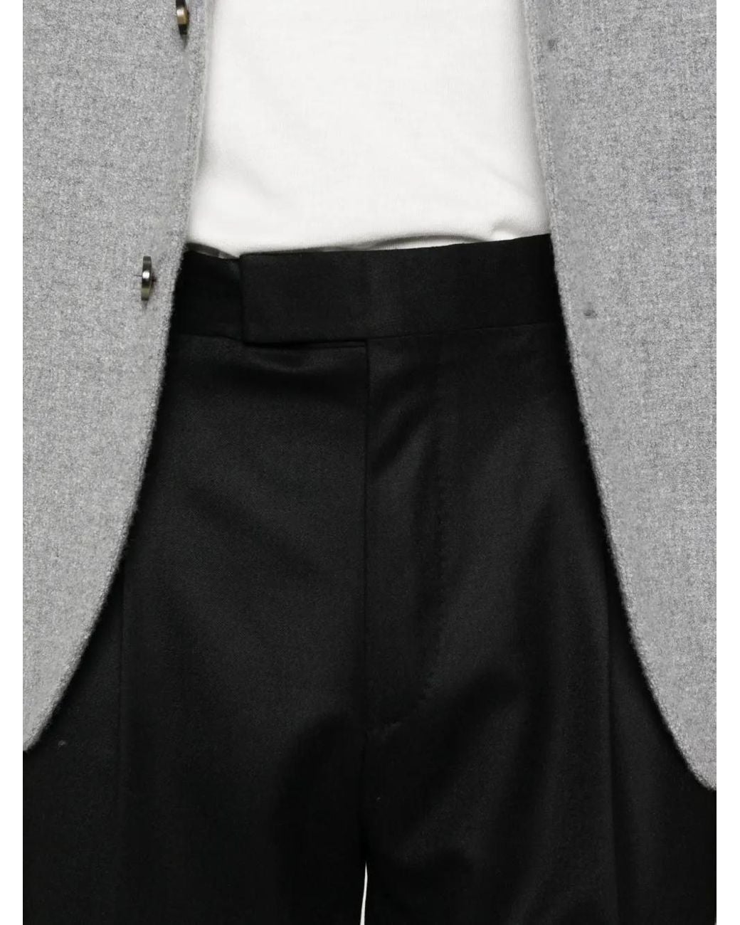 Zegna Black Pleated-Front Trousers for men