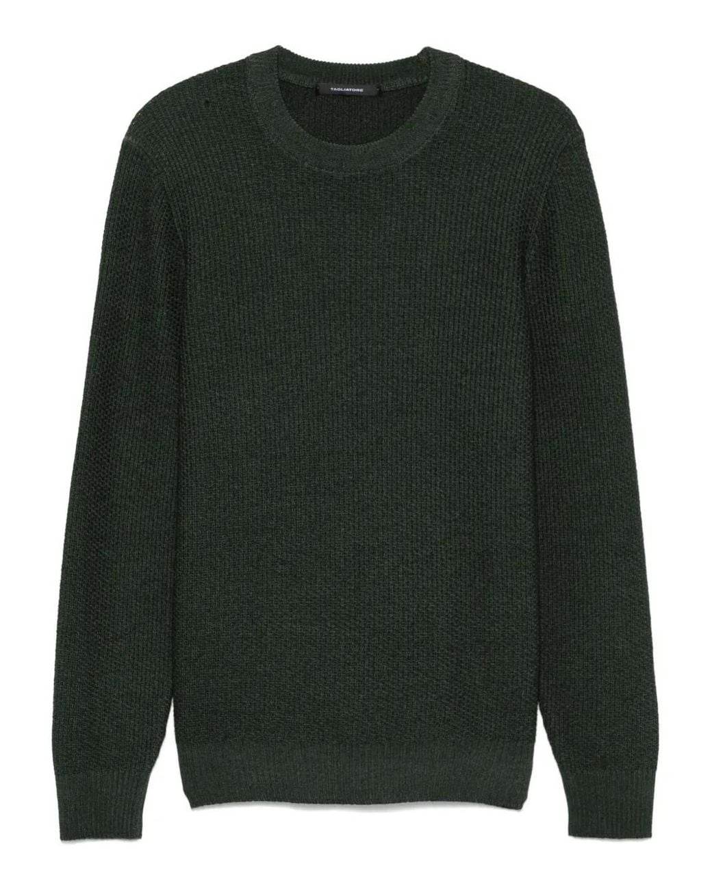 Tagliatore Green Virgin Wool Jumper for men