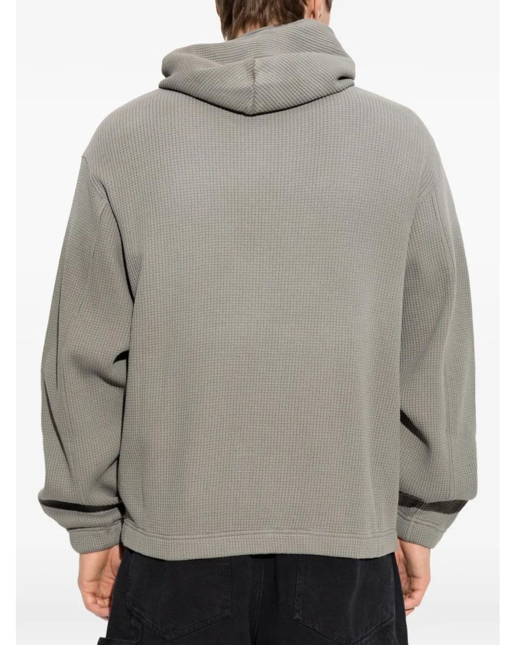 Roa Gray Hooded Zip-Up Sweatshirt for men