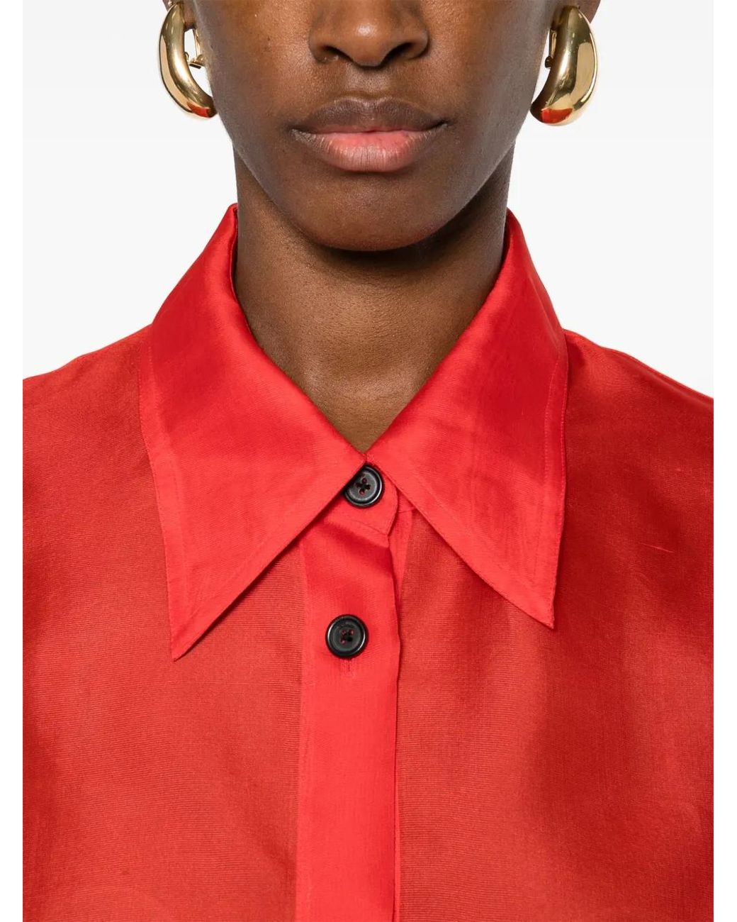 Khaite Red Mahmet Top
