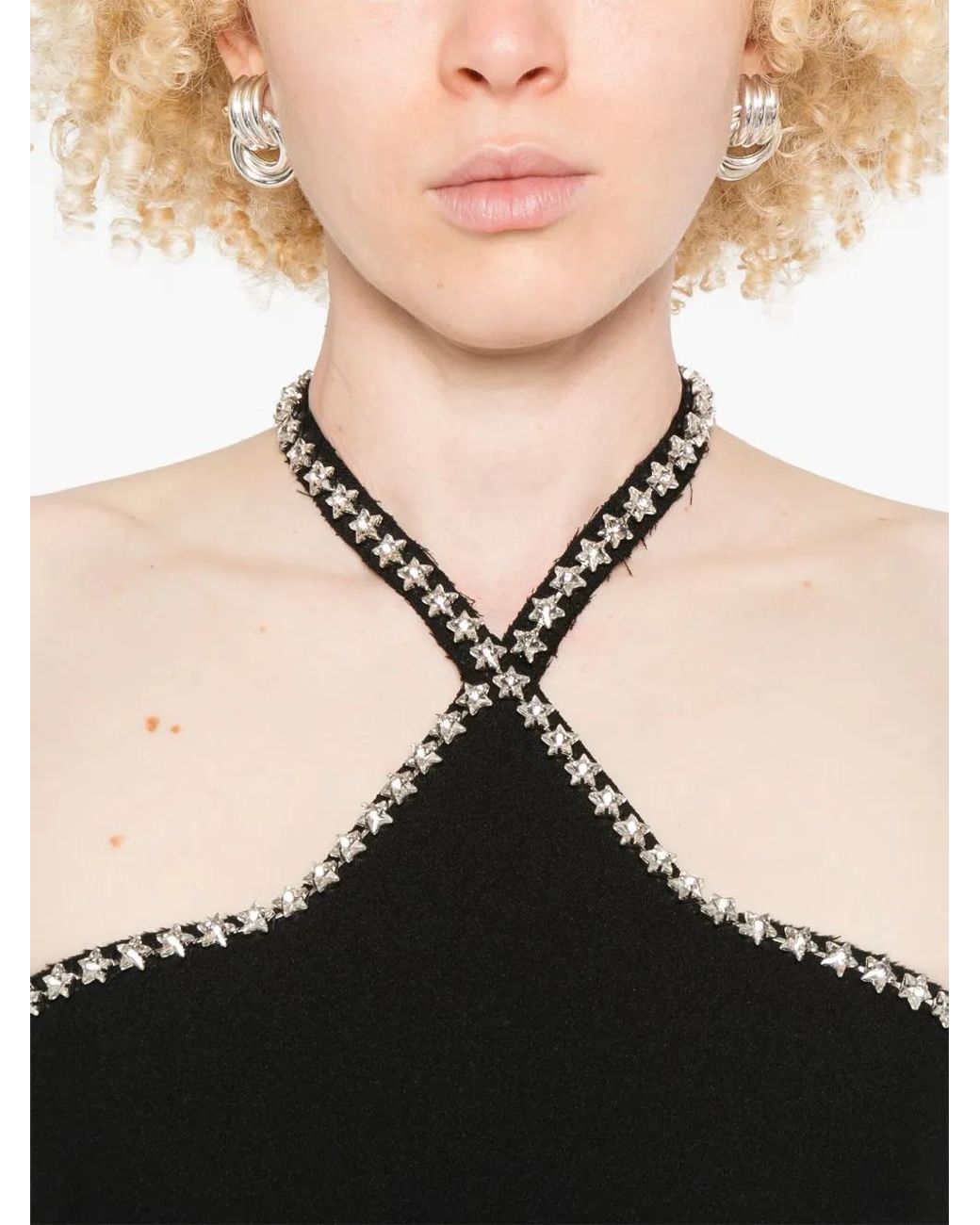 MSGM Black Embellished Jumpsuit