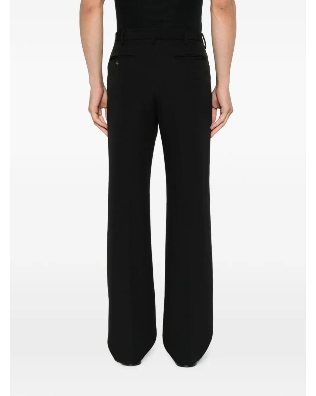 Pantalones Rectos Con Pinzas Second/Layer de hombre de color Black