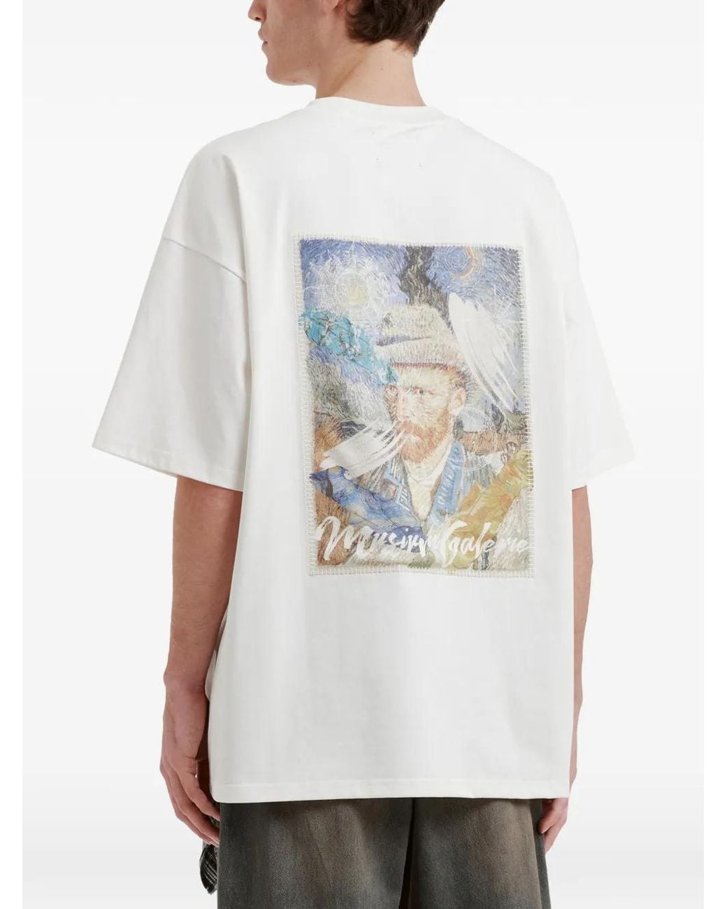 Musium Div. White Graphic Print T-Shirt for men