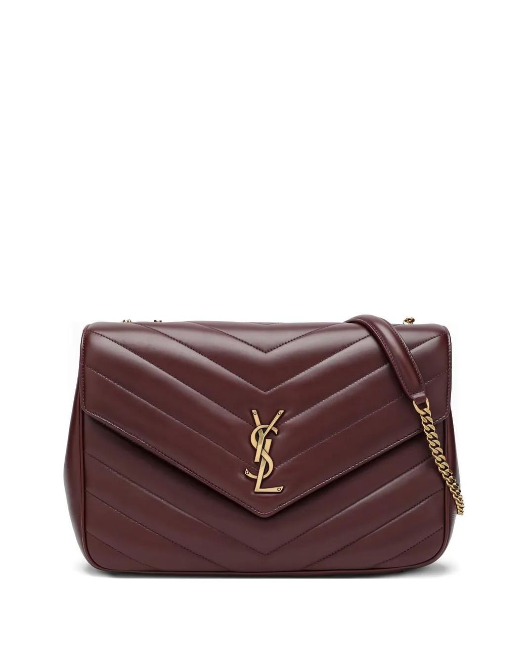 Saint Laurent Purple Loulou Large Matelassé Lambskin Bag