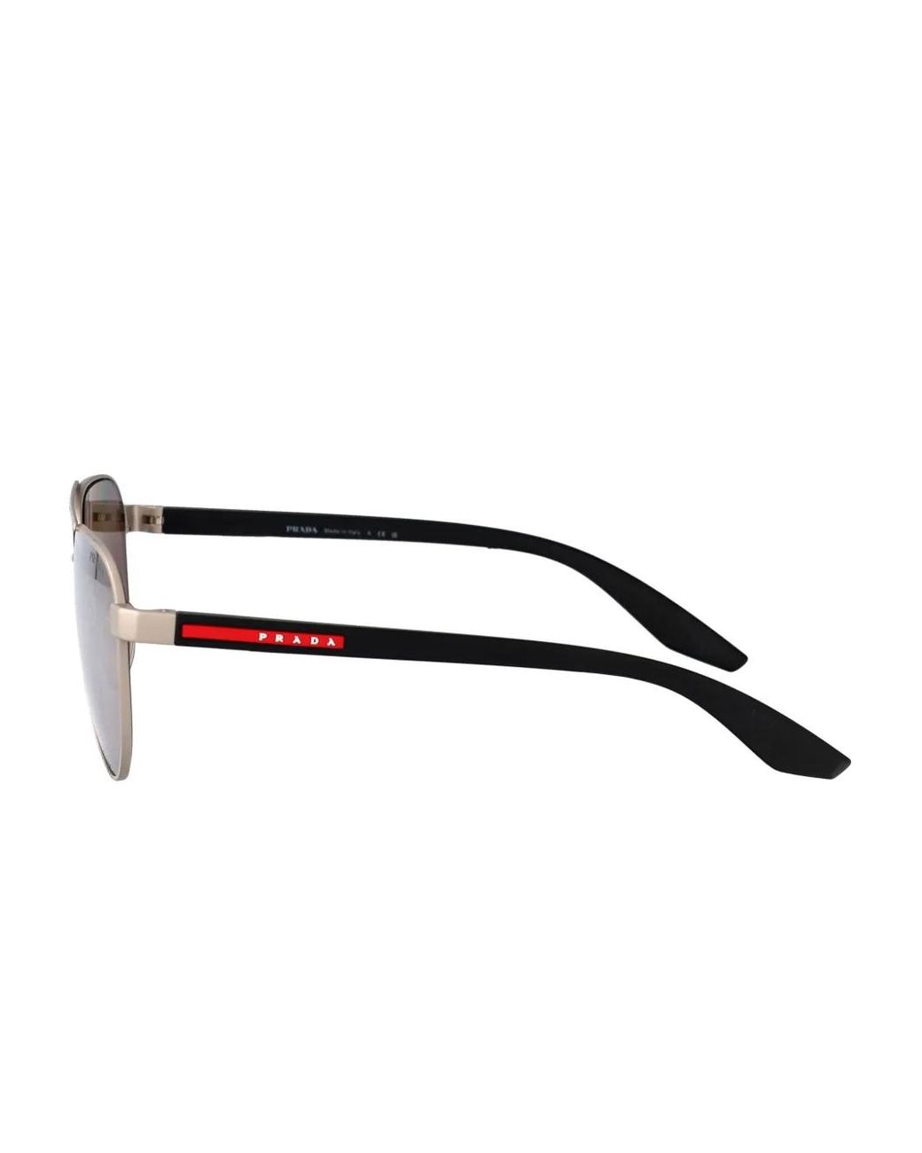 Prada Linea Rossa Gray Double-Bridge Sunglasses for men