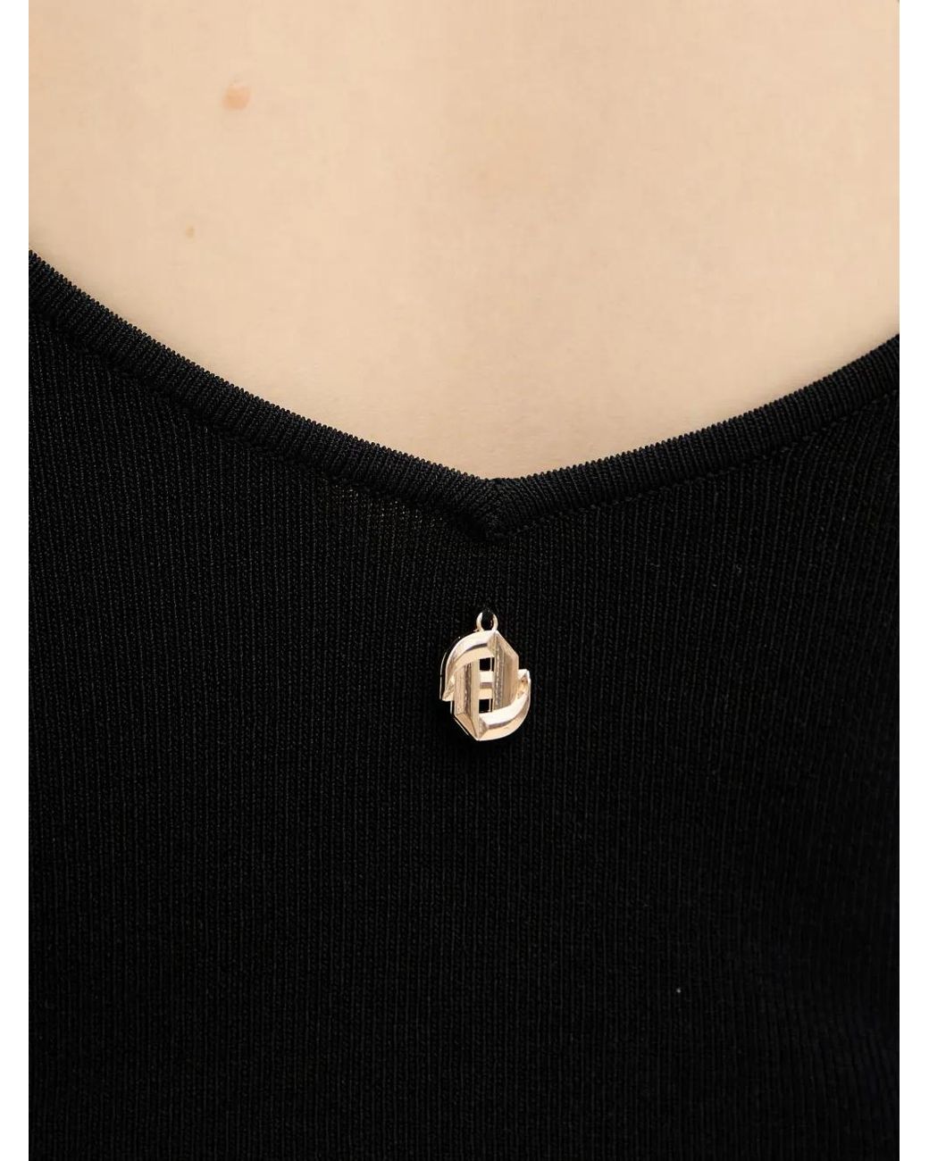 Silvian Heach Black Chagi Open-Back Top