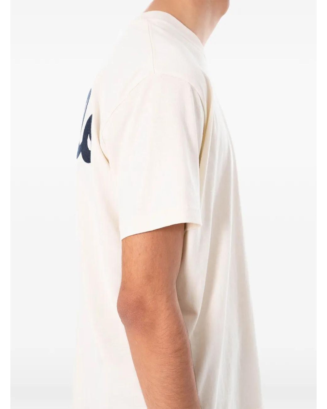 CYCLE White T-Shirt Ample À Logo for men