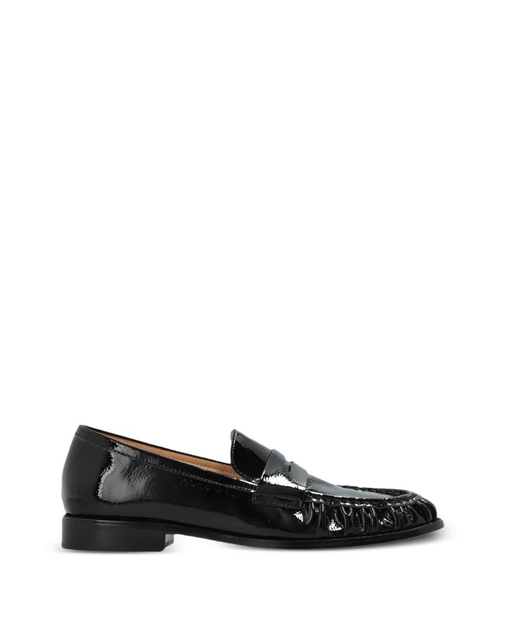 Furla Black Soft Leather Loafers