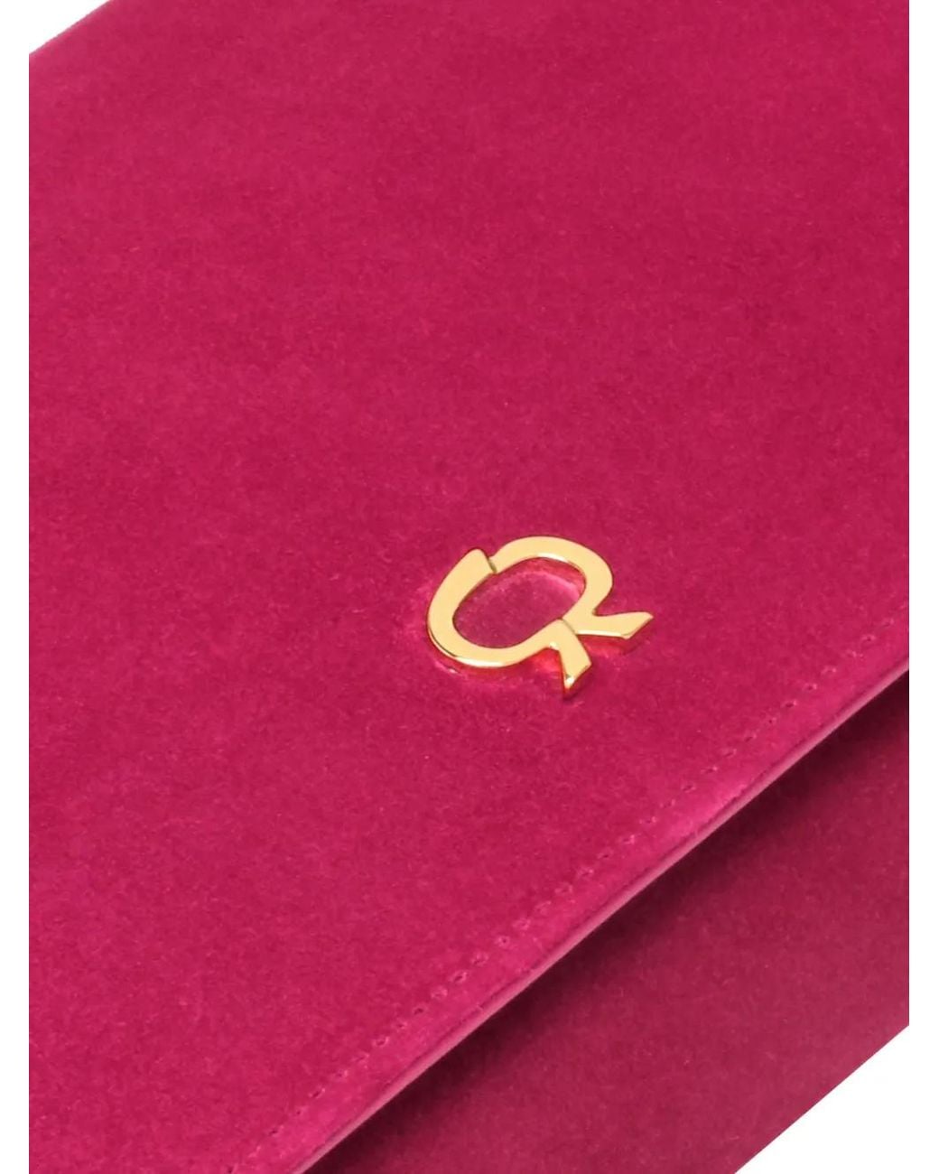 Gianvito Rossi Pink Logo-Detail Clutch Bag