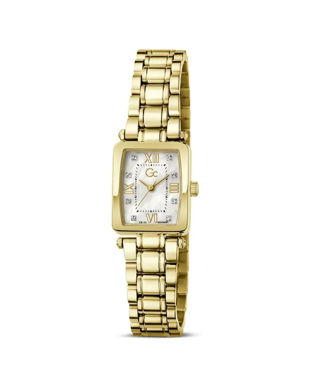 Guess Metallic Gc Rectangular-Face 21Mm Watch