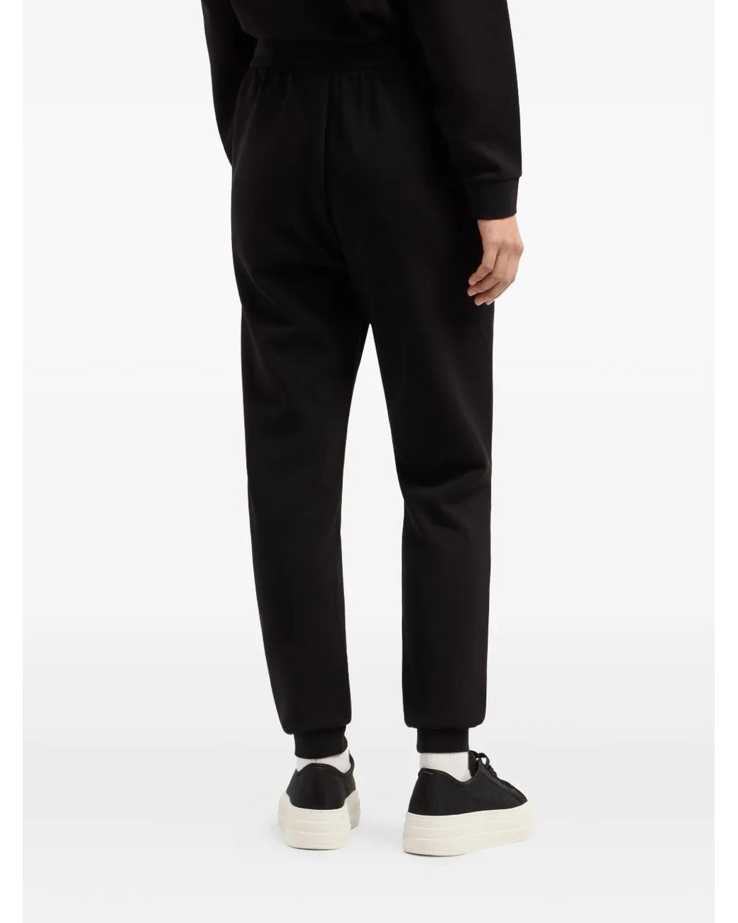ARMANI EXCHANGE Black Logo-Detail Track Pants