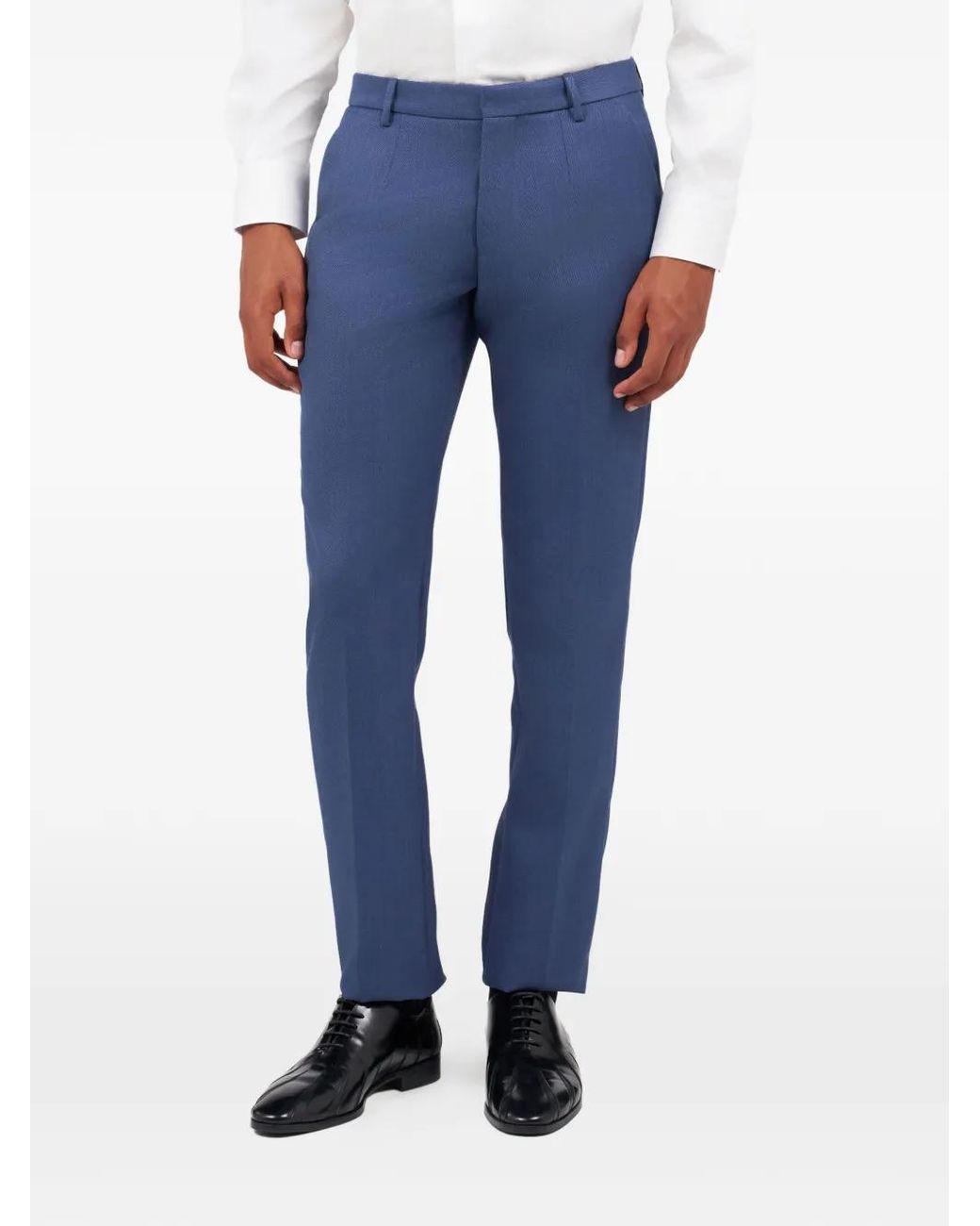 Roberto Cavalli Blue Pleated Trousers for men