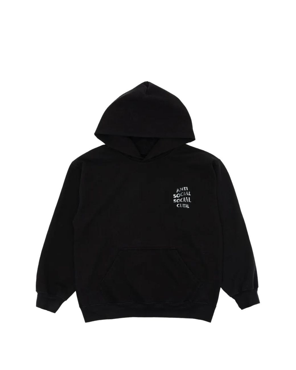 ANTI SOCIAL SOCIAL CLUB Black Logo-Print Hoodie for men