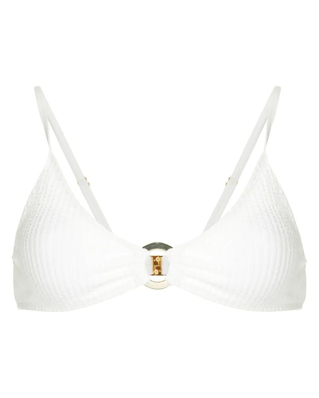Duskii White Long Island Bikini Top