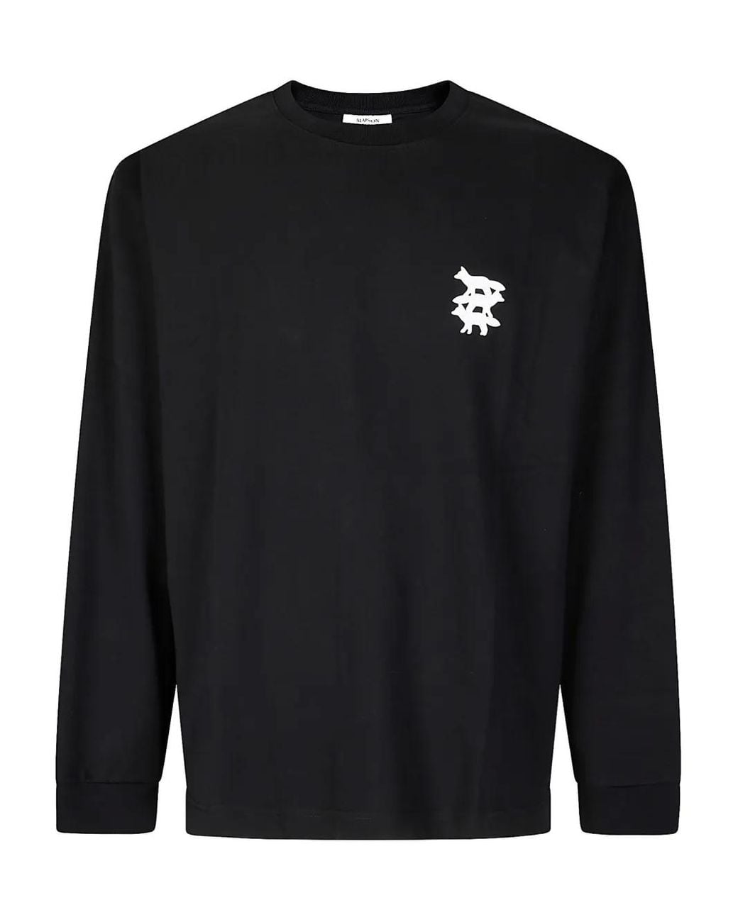 Maison Kitsuné Black Oversized Long-Sleeved T-Shirt for men