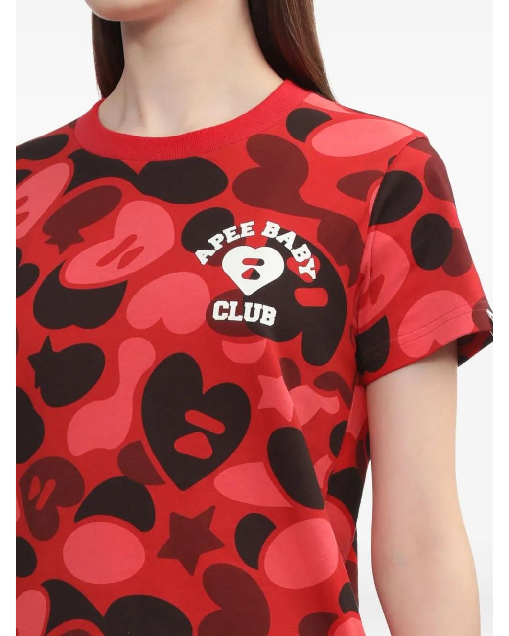 A Bathing Ape Red Logo T-Shirt