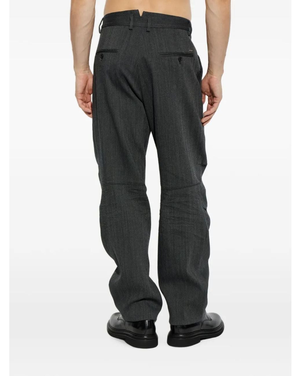 DSquared² Black Crinkled Osaka Pants for men