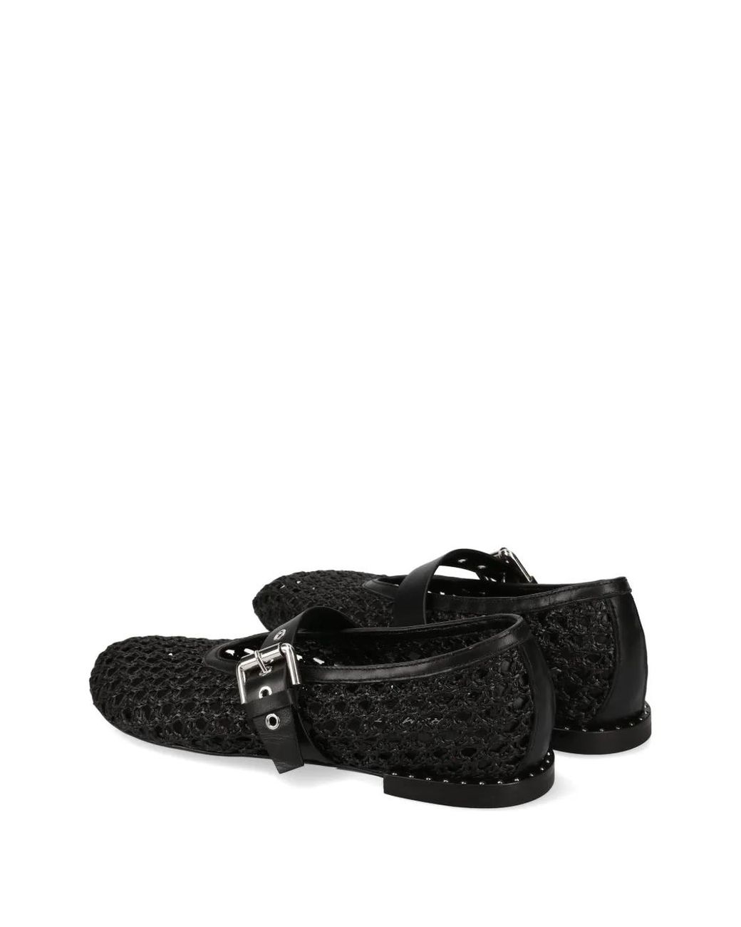 Premiata Black Interwoven Ballet Flats