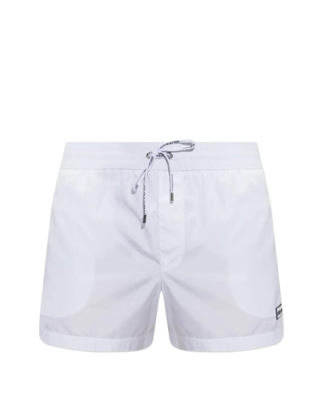 Dolce & Gabbana Blue Short De Bain À Lien De Resserrage Et Patch Logo for men