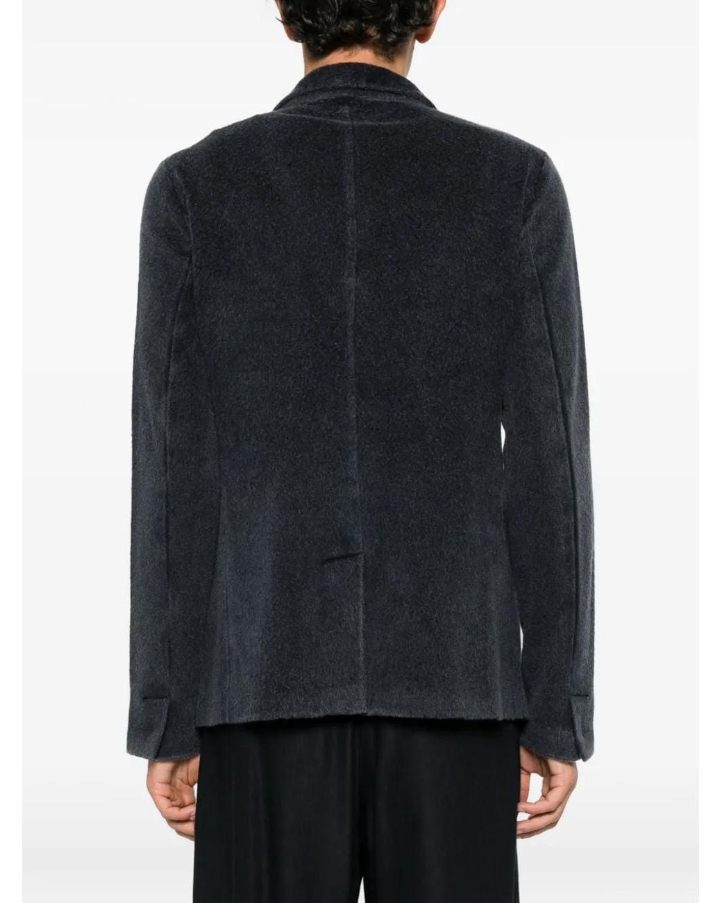 Avant Toi Black Peaked-Lapels Single-Breasted Jacket for men