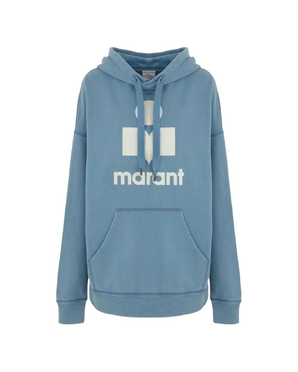 Isabel Marant Blue Logo-Print Hoodie for men