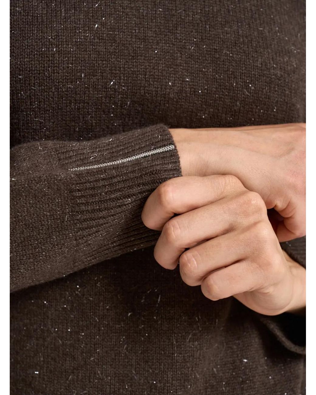 Peserico Brown Flecked Knit Sweater