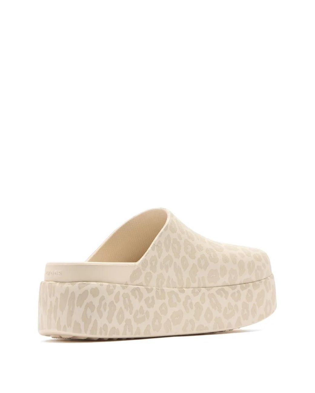 CROCSTM White Dylan Leopard Platform Slides