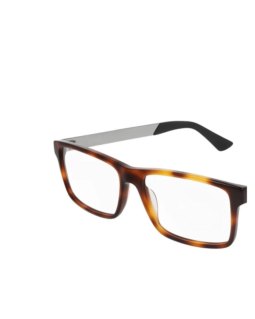 Gucci Red Havana Transparent Frames