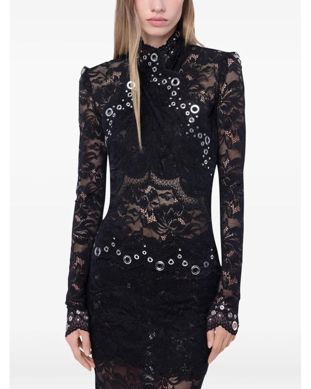 Rabanne Black Long-Sleeve Top
