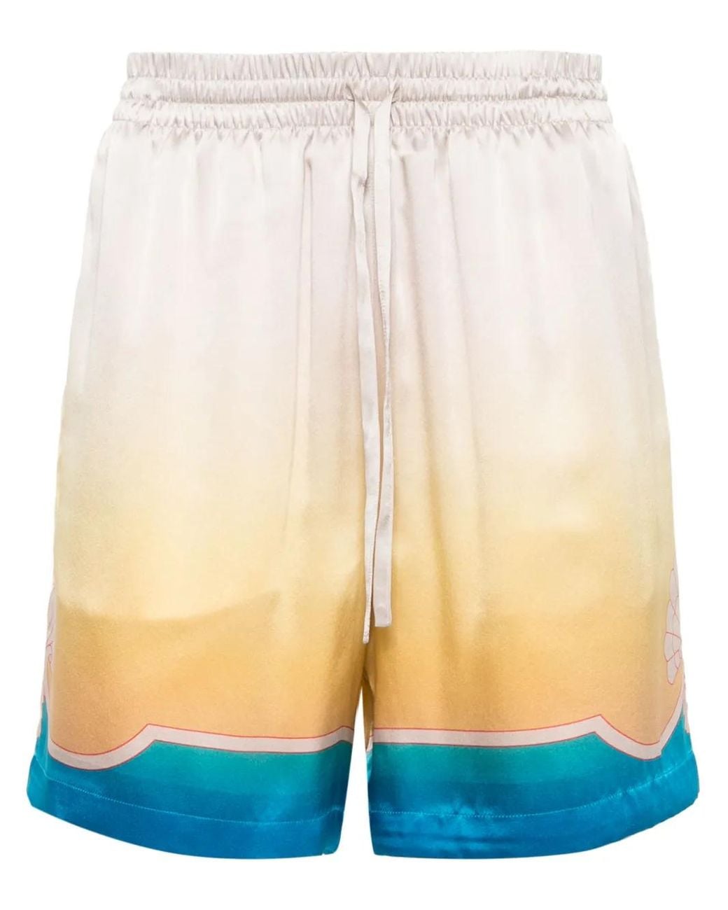 Casablanca Natural Vibrant Silk Bermuda Shorts Set for men