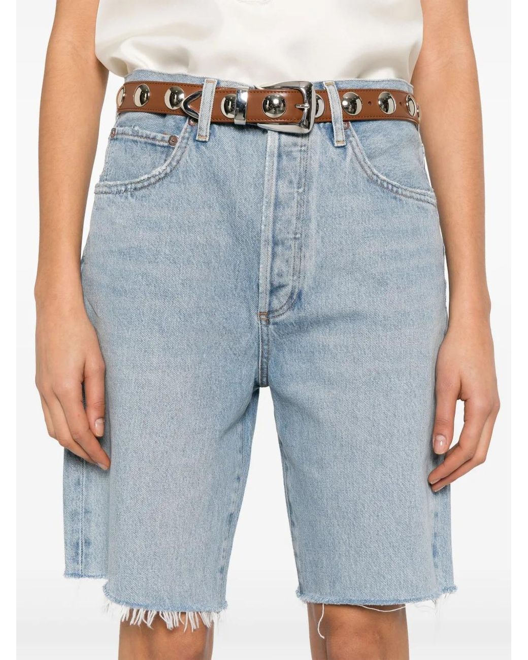 Agolde Blue 90's Shorts