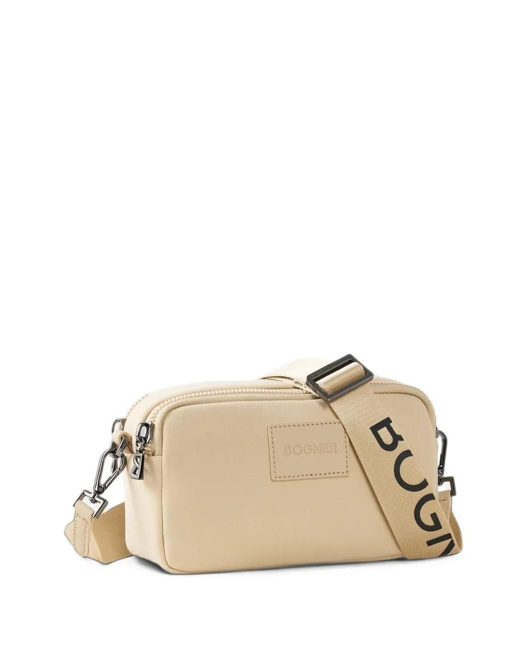 Bogner Natural Alvier Avy Logo-Patch Shoulder Bag