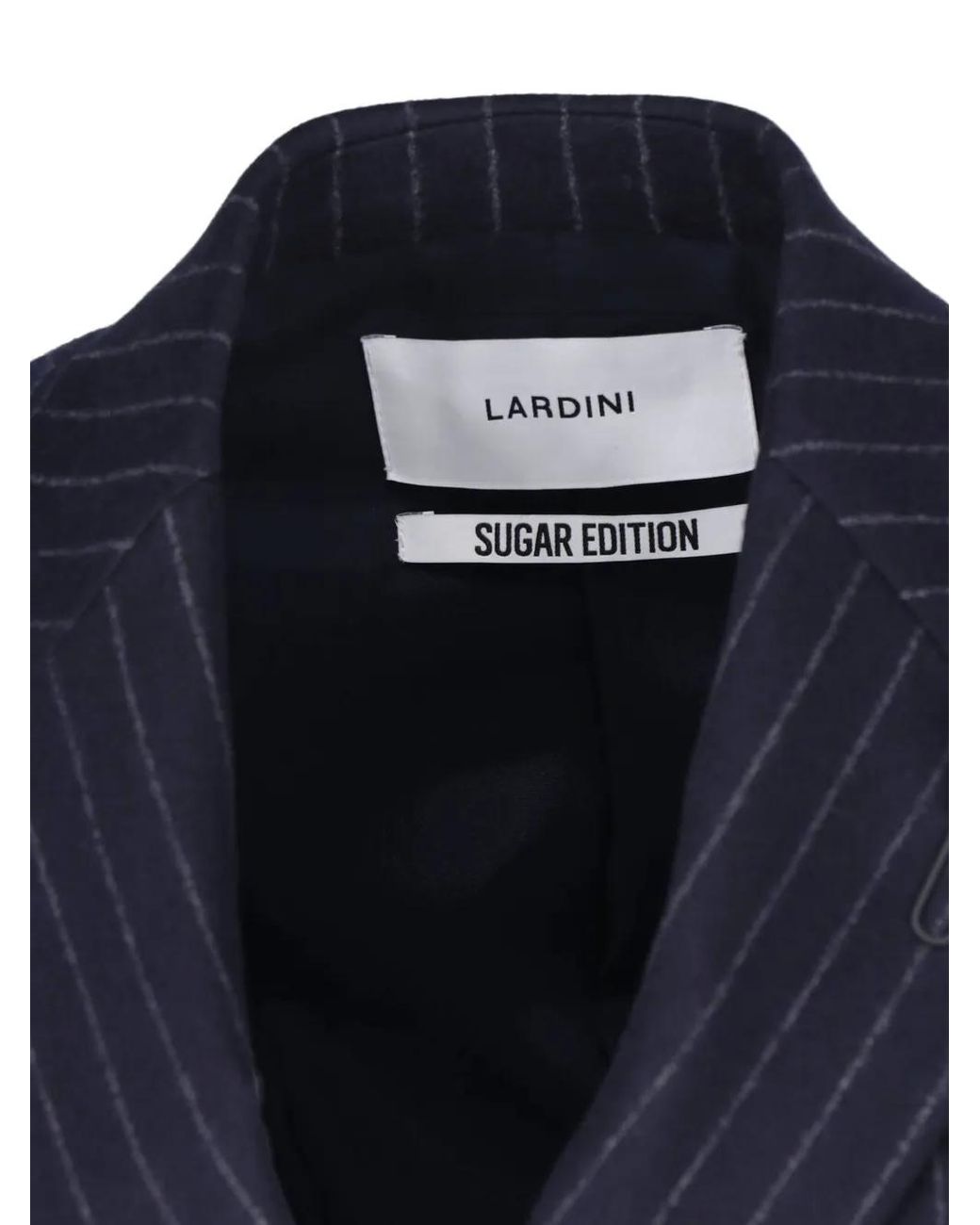 Lardini Blue Pinstripe Double-Breasted Blazer